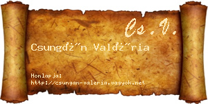 Csungán Valéria névjegykártya